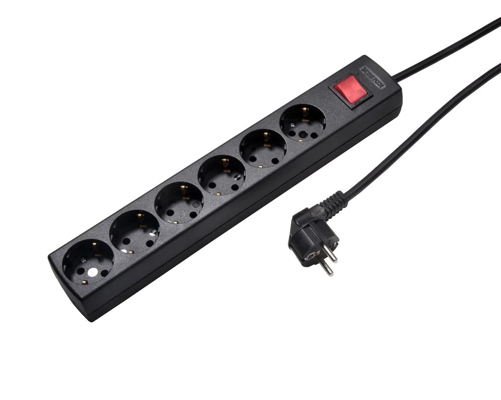 Martin Kaiser 6-Way Socket 45 Degree (European Socket) - Switch With 1.5m Cable (European Socket) - 1033ZL/15W/SW