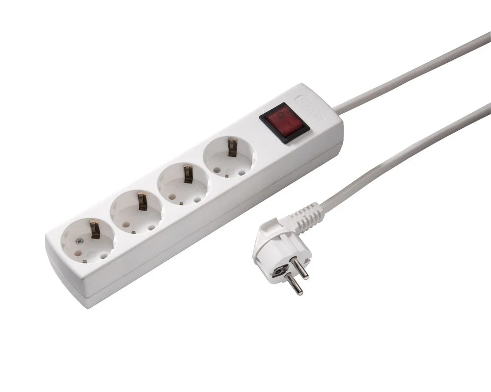 Martin Kaiser 4-Way Socket 45 Degree With Switch And Cable 5M (European Socket) - 1064ZL5-15W/KWS