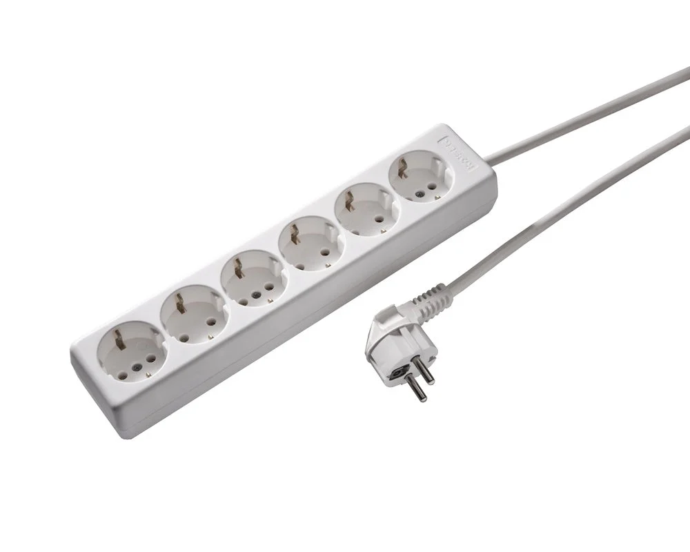 Martin Kaiser 6-Way Socket 90 Degree With 3M Cable Arctic White (European Socket) - 1060ZL3-15W/KWS