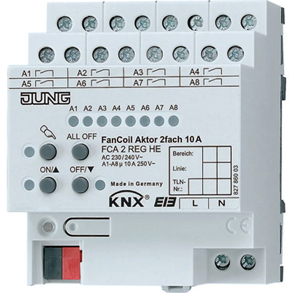 Jung KNX Fan Coil Actor 2V - FCA2REGHE