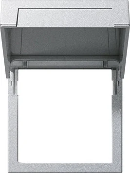 Gira System 55 Mounting Frame With Flip Cover Aluminum Color - 265826