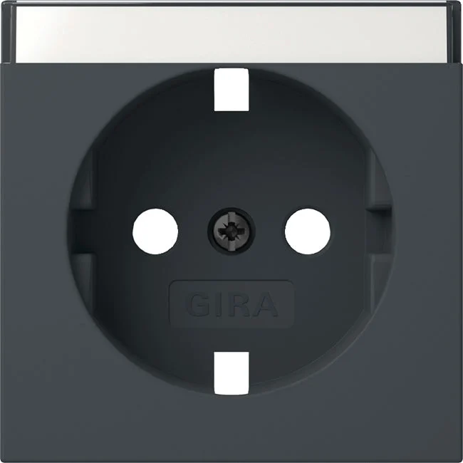 Gira Schuko Inset Socket System 55 Anthracite - 494728