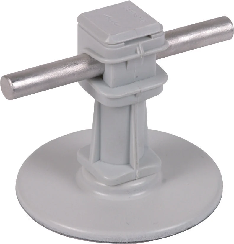 Dehn Roof Conductor Holder H 36mm Grey With Adhesive Pad D 67mm - 297110