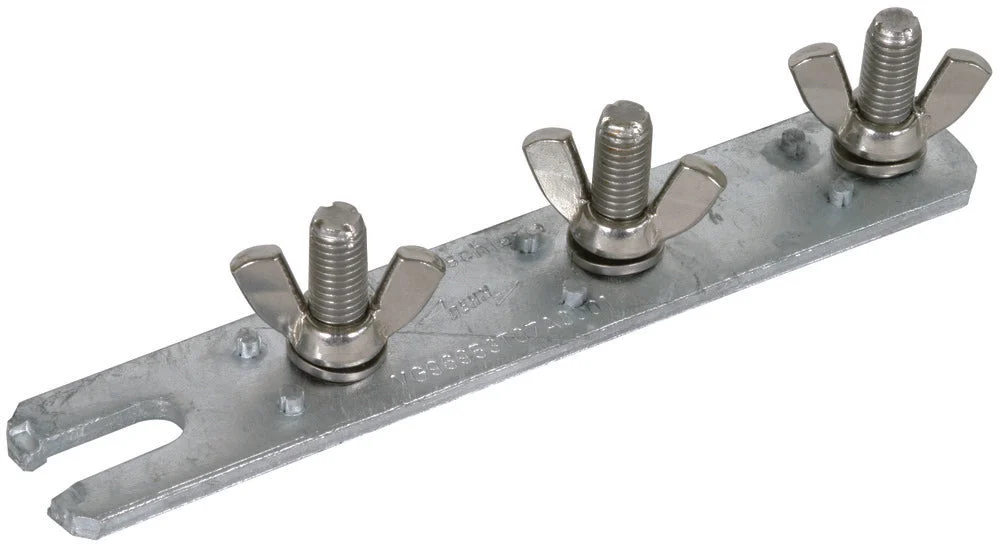 Dehn 3-Pole Earthing Busbar M10 With Wing Nut - 799019