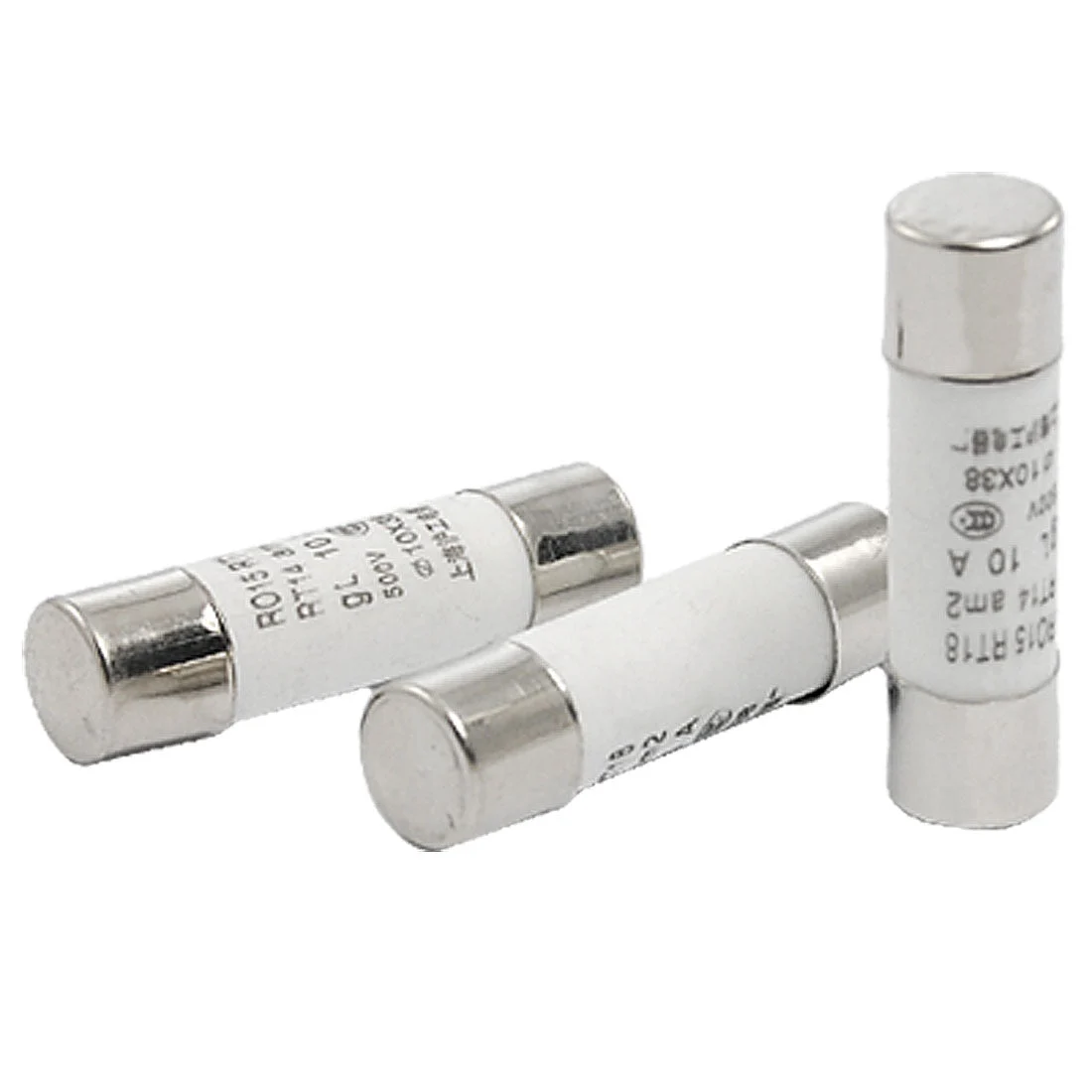 3pcs 500V gL 10A Cylindrical Ceramic Fuse Fuses RT18 RT14 10x38mm