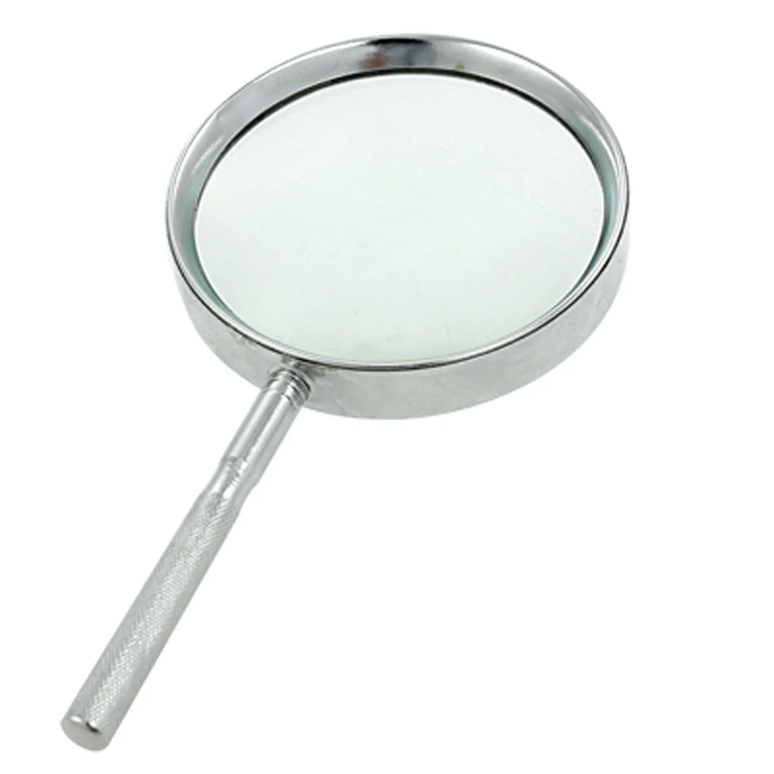 Uxcell Metal Frame Silver Tone Nonslip Grip 4X Magnifying Glass