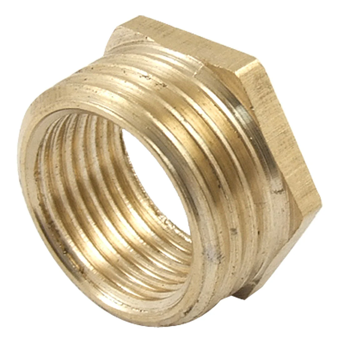 Brass 20 x 15mm Thread Hex Bushing Pipe Reducer Connector