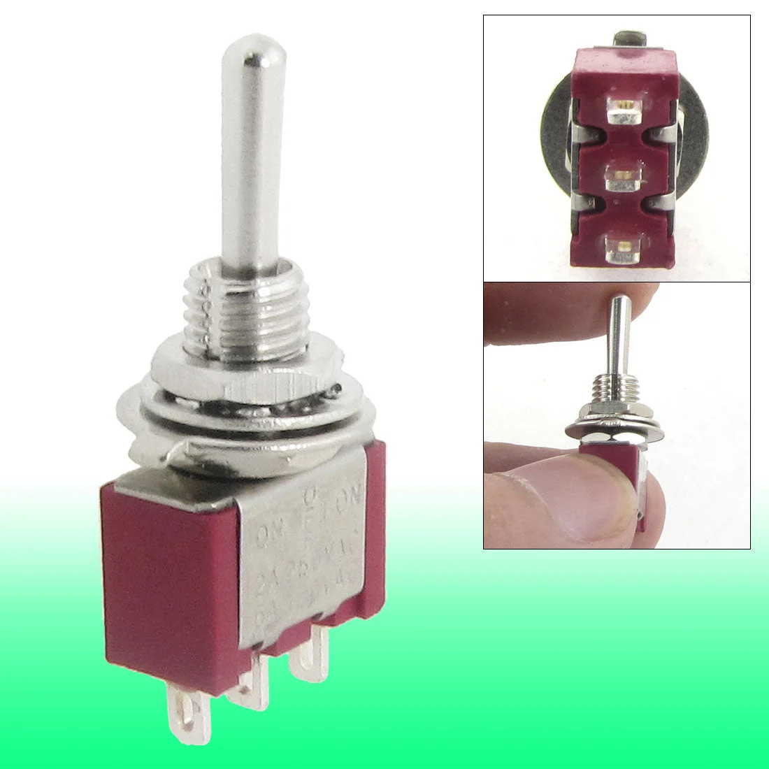 AC 250V 2A 120V 5A SPDT On/Off/On 3 Position Momentary Toggle Switch