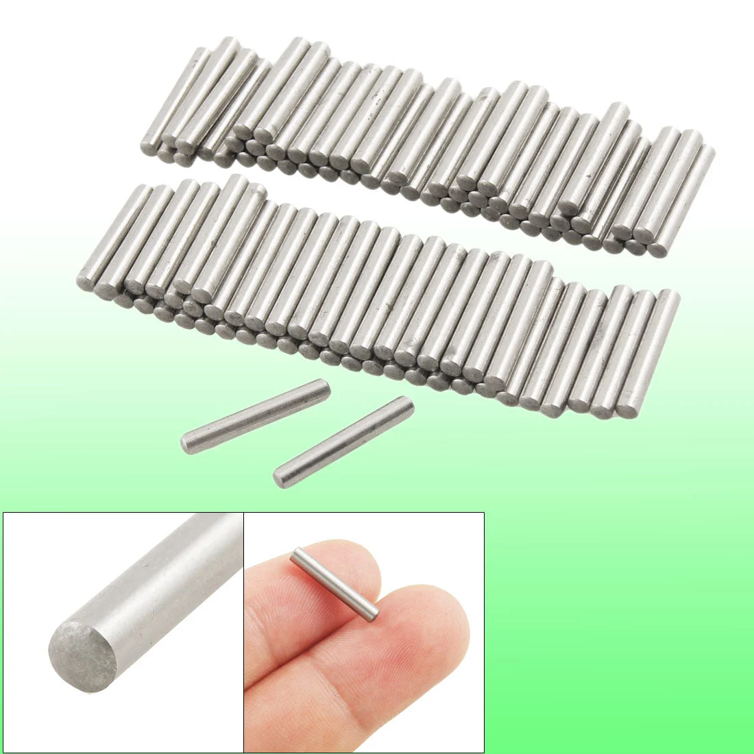 100 Pcs Stainless Steel 2.5mm x 15.8mm Dowel Pins Fasten Elements