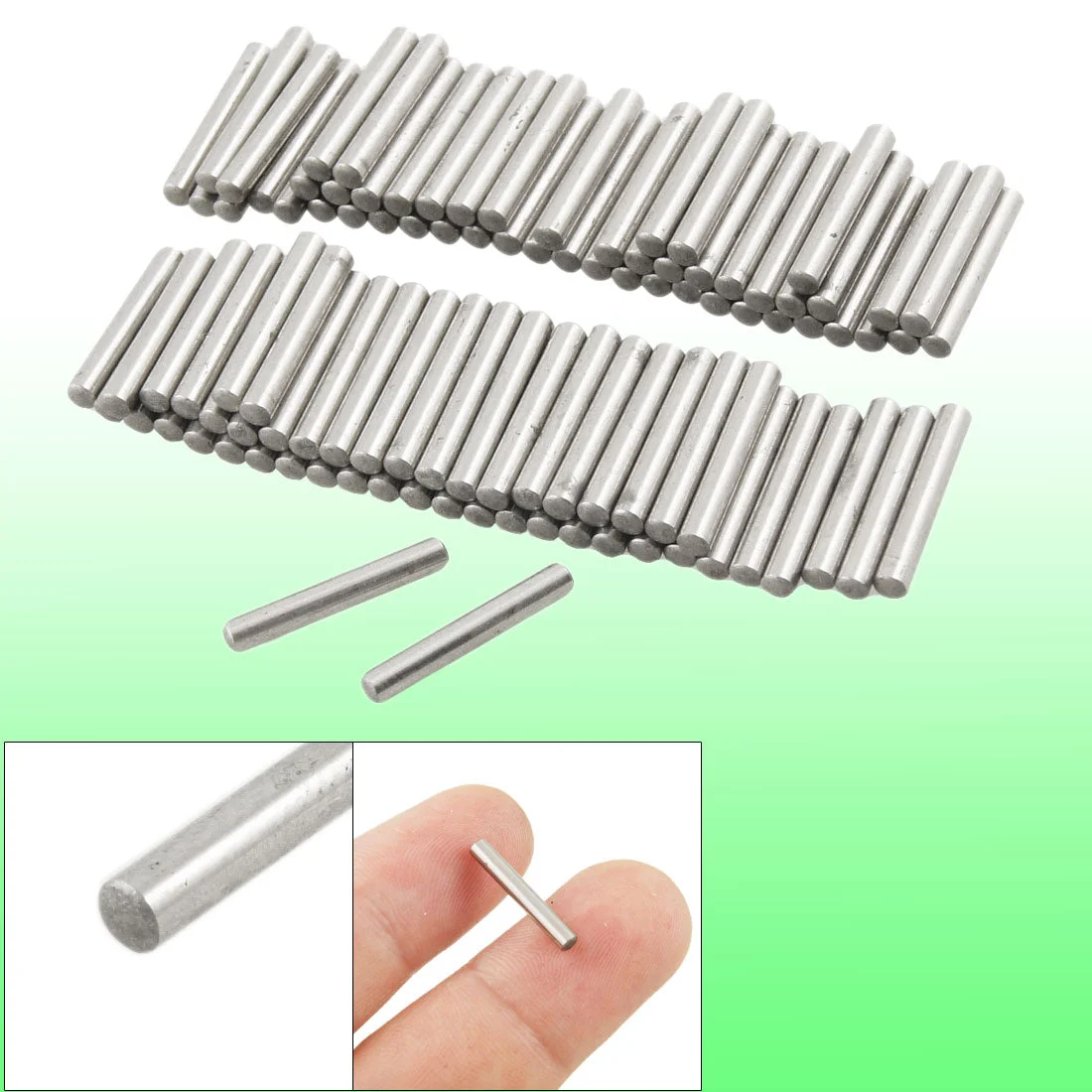 100 Pcs Stainless Steel 2.3mm x 15.8mm Dowel Pins Fasten Elements