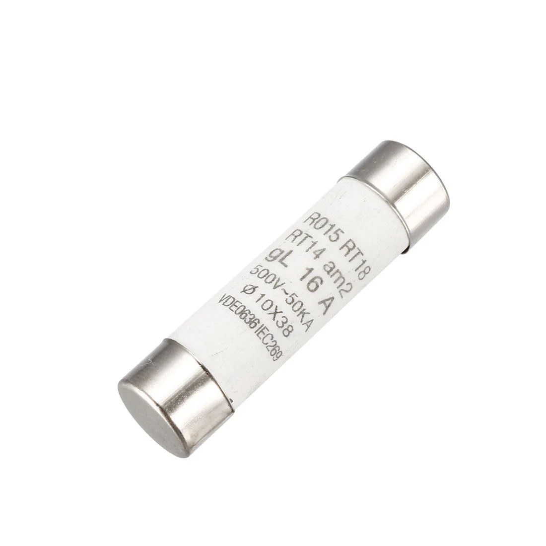 20 Pcs RO15 Series 500V 16A Cylinder Cap Ceramic Time-delay Fuse Links 10x38mm