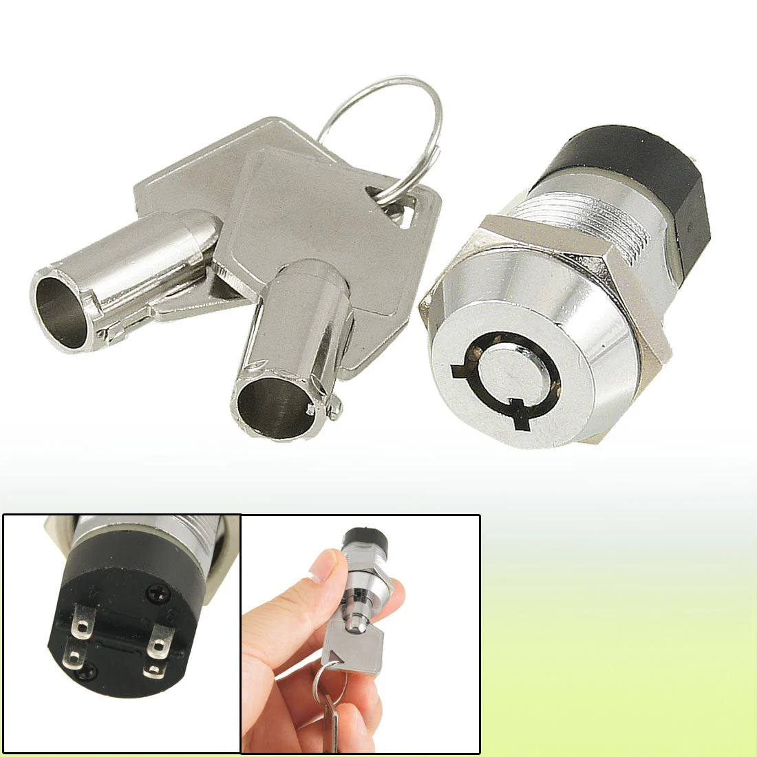 Electronic 2 Position On/Off Keylock Switch 4A/125V 2A/250V AC