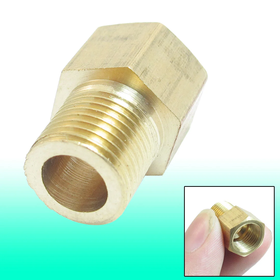 1/8 PT x 1/8 PT Thread Brass Straight Hex Nipples Pipe Reducer Connector