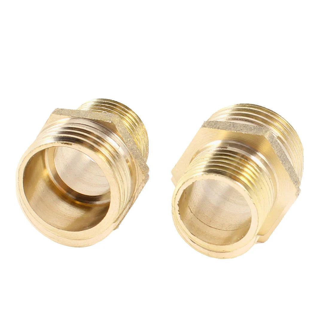 2 Pcs 3/8"PT x 1/2"PT Male Thread Straight Hex Nipple Pipe Quick Couplings