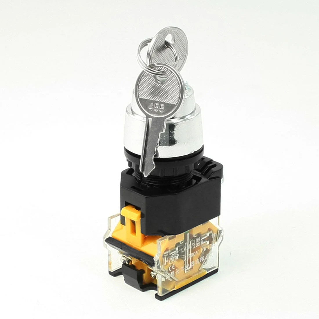 On/Off/On Three 3 Position Rotary Selector Key Lock Switch 10A 380V AC