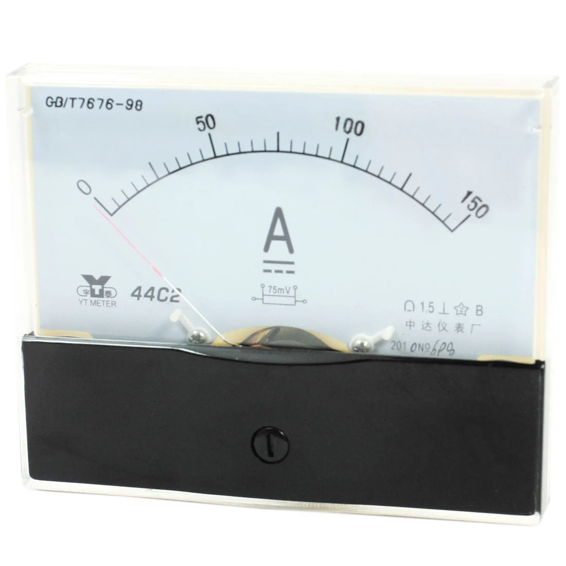 Rectangle Measurement Tool Analog Panel Ammeter Gauge DC 0 - 150A Measuring Range 44C2