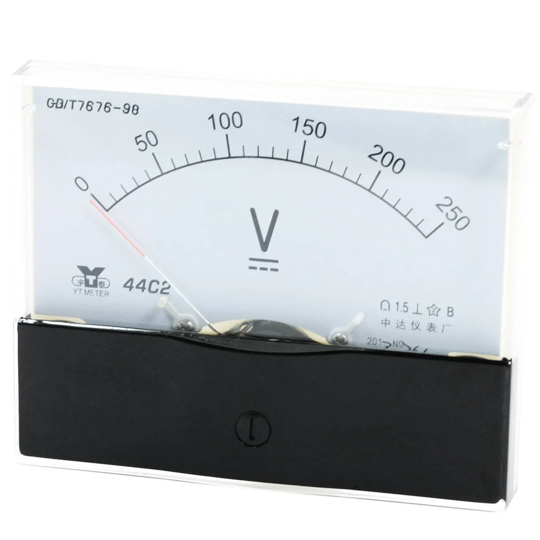 Rectangle Measurement Tool Analog Panel Voltmeter Volt Meter DC 0 - 250V Measuring Range 44C2