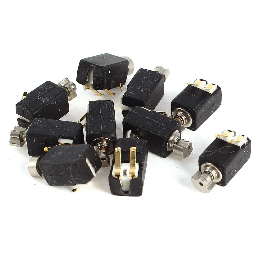 Uxcell 10 Pcs 3V 65mA 11000RPM DC Mini Vibrating Vibration Motor Black for Cell Phone