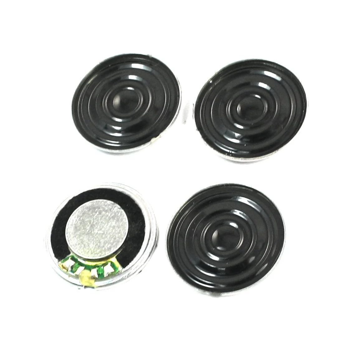 Replacement Portable DVD EVD 1W 8 Ohm Round Metal Shell Internal Magnet Mini Speaker Amplifier Loudspeaker 20mm Dia 4 Pcs