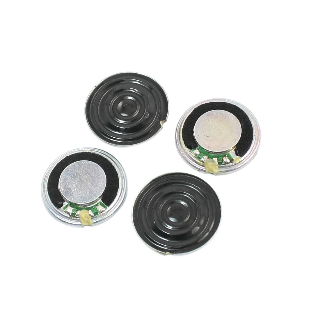 20mm Dia Round Metal Case Internal Magnet Type Interphone Speaker Loudspeaker Horn Trumpet 1W 8 Ohm 4Pcs