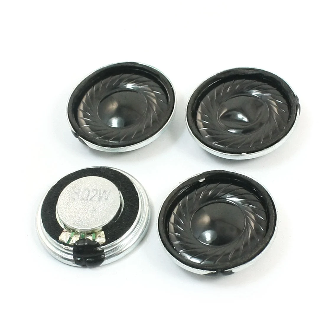4 Pcs 2W 8 Ohm 23mm Dia Round Metal Shell Internal DVD/EVD Music Player Loud