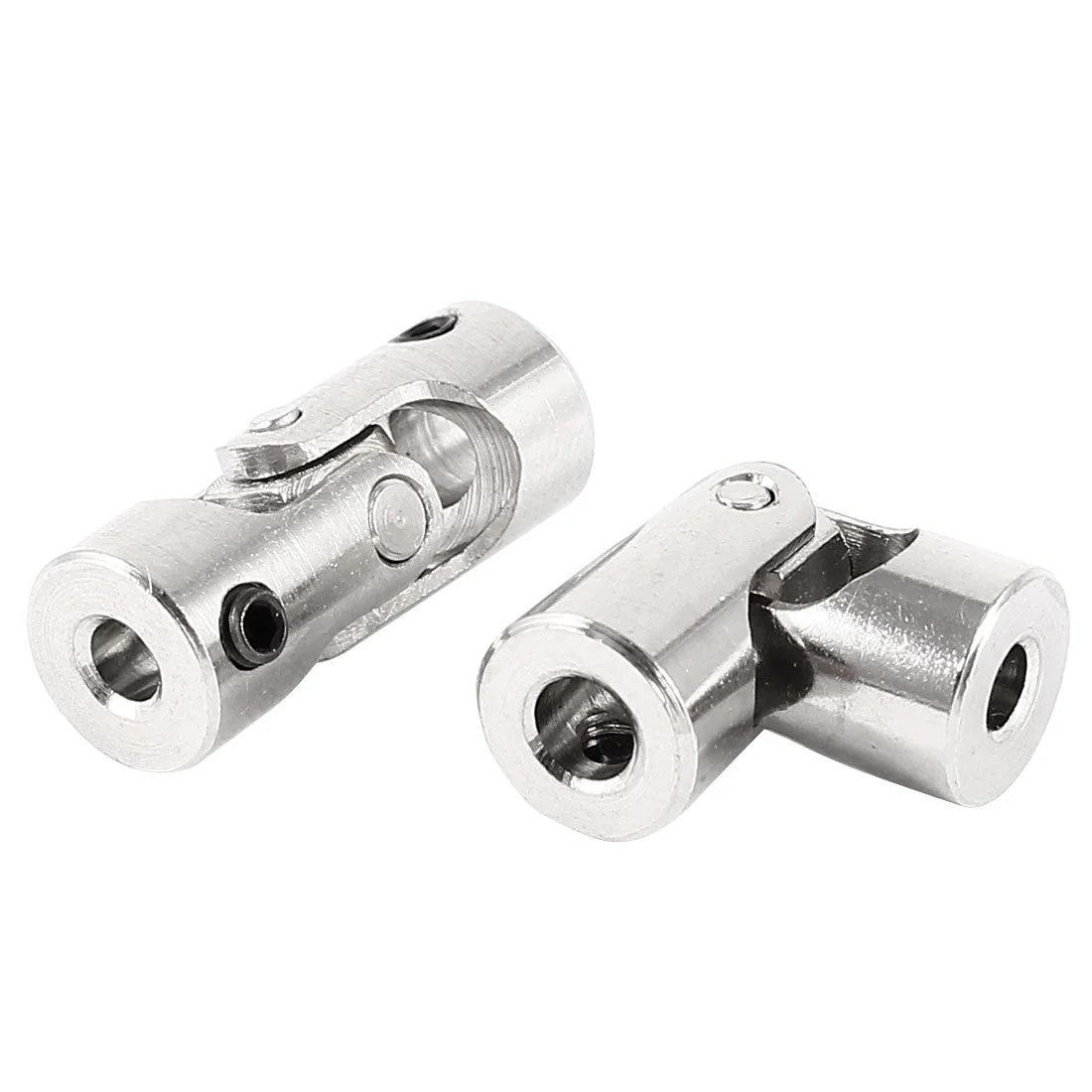 2PCS 4mm to 3mm Inner Dia Rotatable Metal Mini Universal Joint Connector Fittings for RC Model Motor