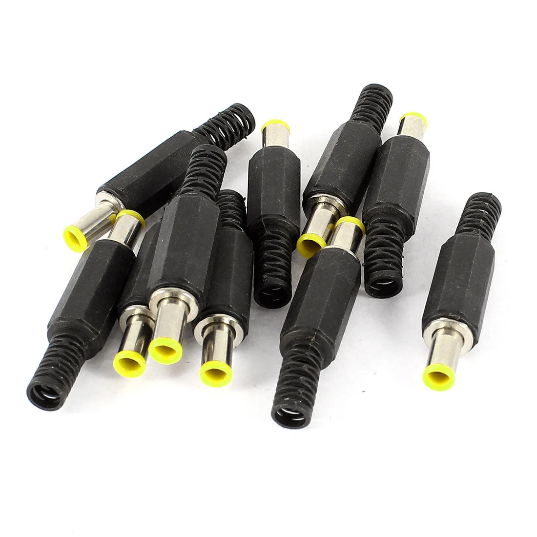 10 Pieces Black Plastic End to DC 5x1mm Female Power Jack Adapter