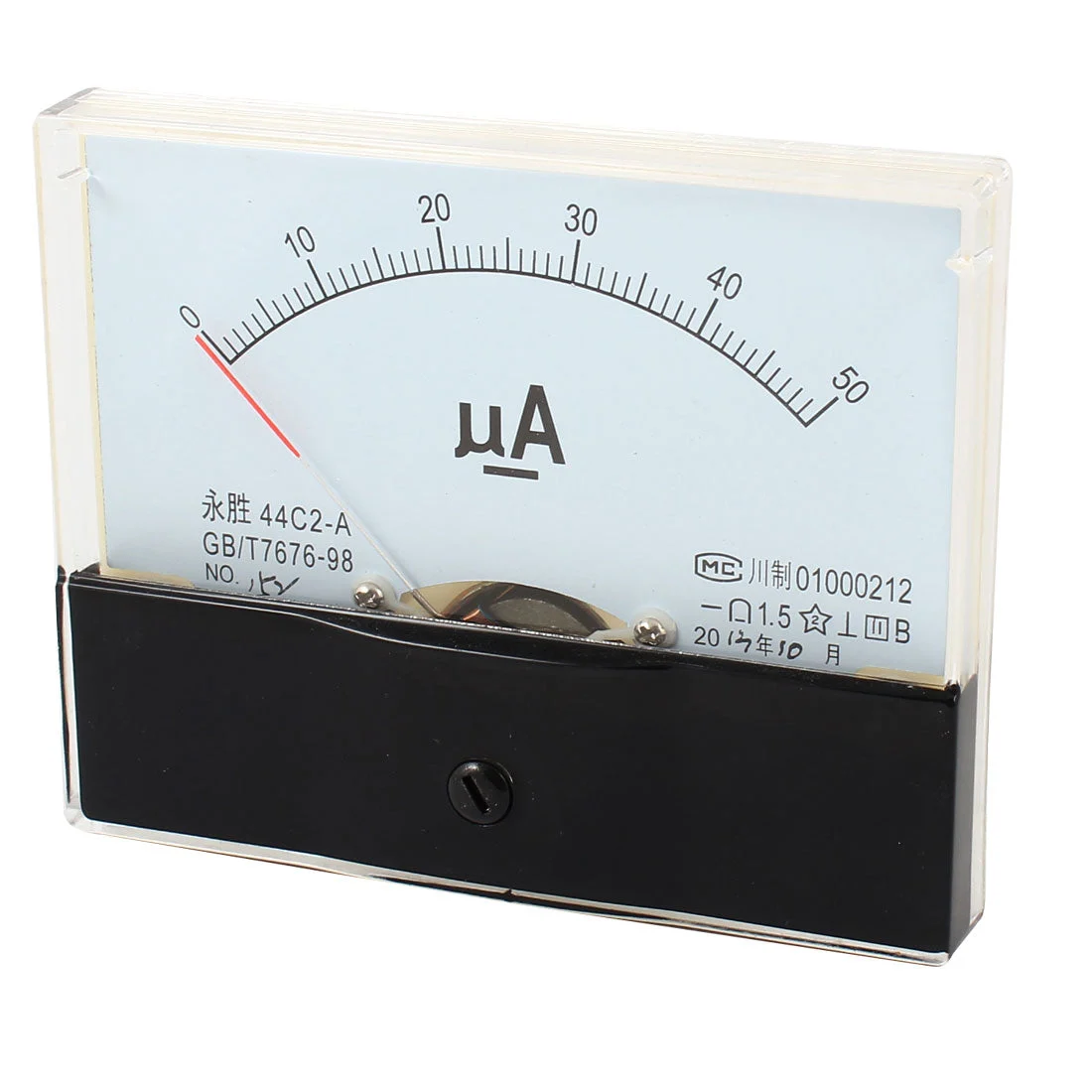44C2 DC 0-50UA Fine Tuning Dial Current Tester Panel Ampere Meter Amperemeter