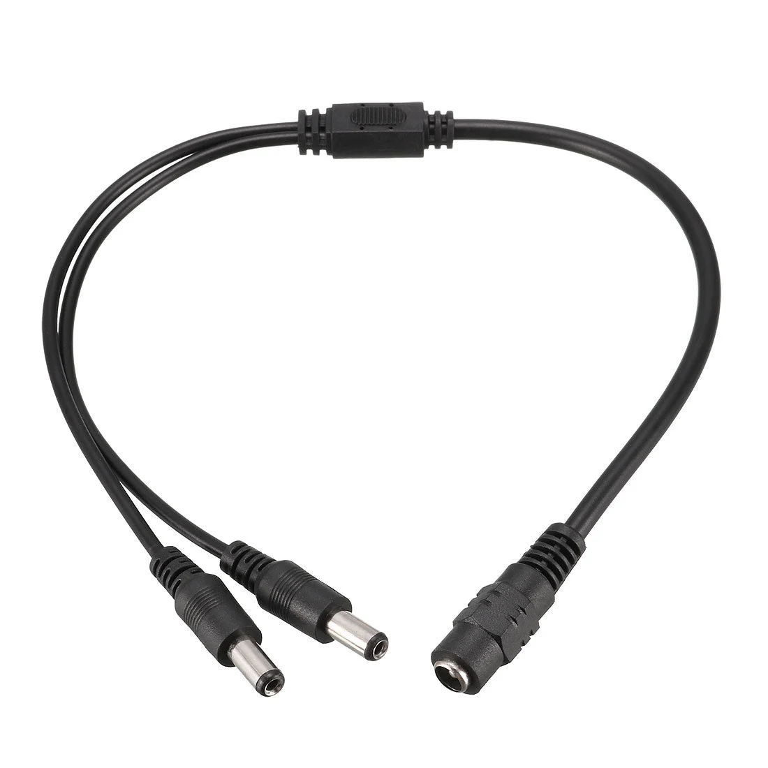 DC 5.5x2.1mm 1 Female to 2 Male Connector Y Splitter Power Cable for CCTV Camera