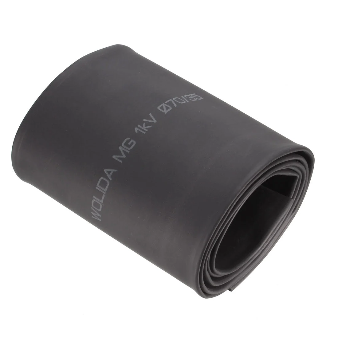 Black Pressed Flat Width 110mm Diameter 70mm Shrink rate 2:1 Polyolefin Tube Sleeving Heat Shrink Tubing 1M 3.3Ft
