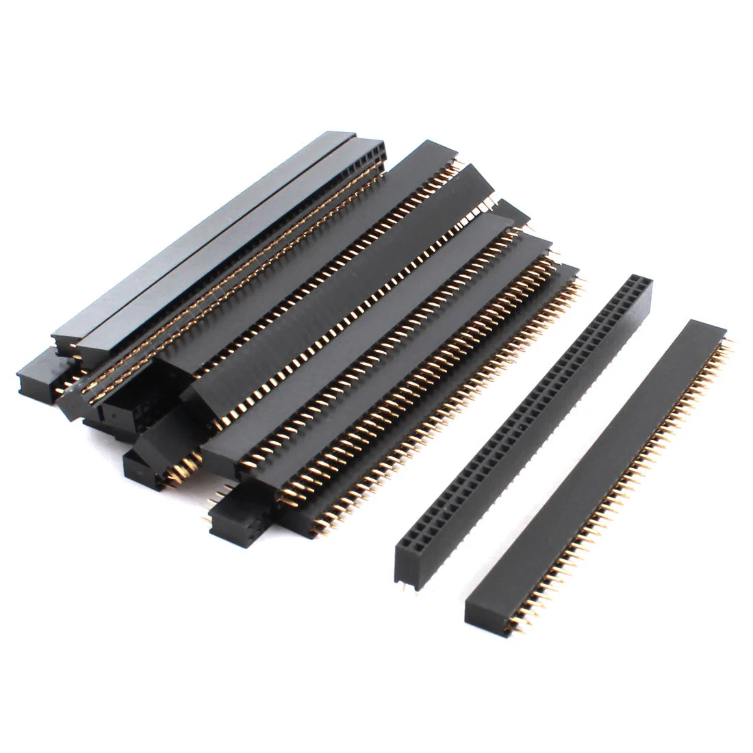Uxcell 2.54mm Pitch 2 Row 80-Pin Female Through Hole Straight Pin Header Connector Strip 20 Pcs