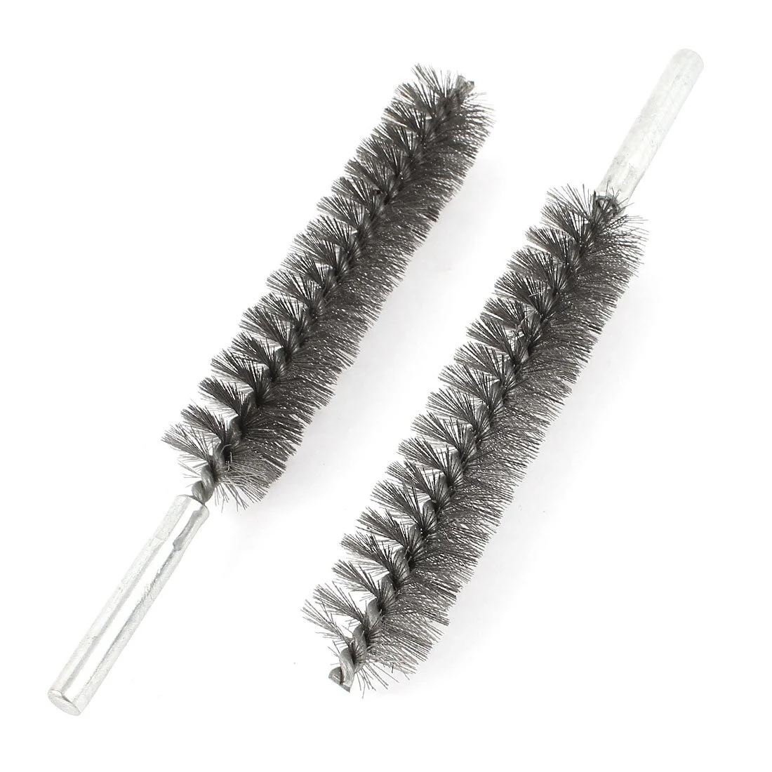18cm Length 25mm Diameter Stainless Steel Wire Tube Cleaning Brush 2 Pcs