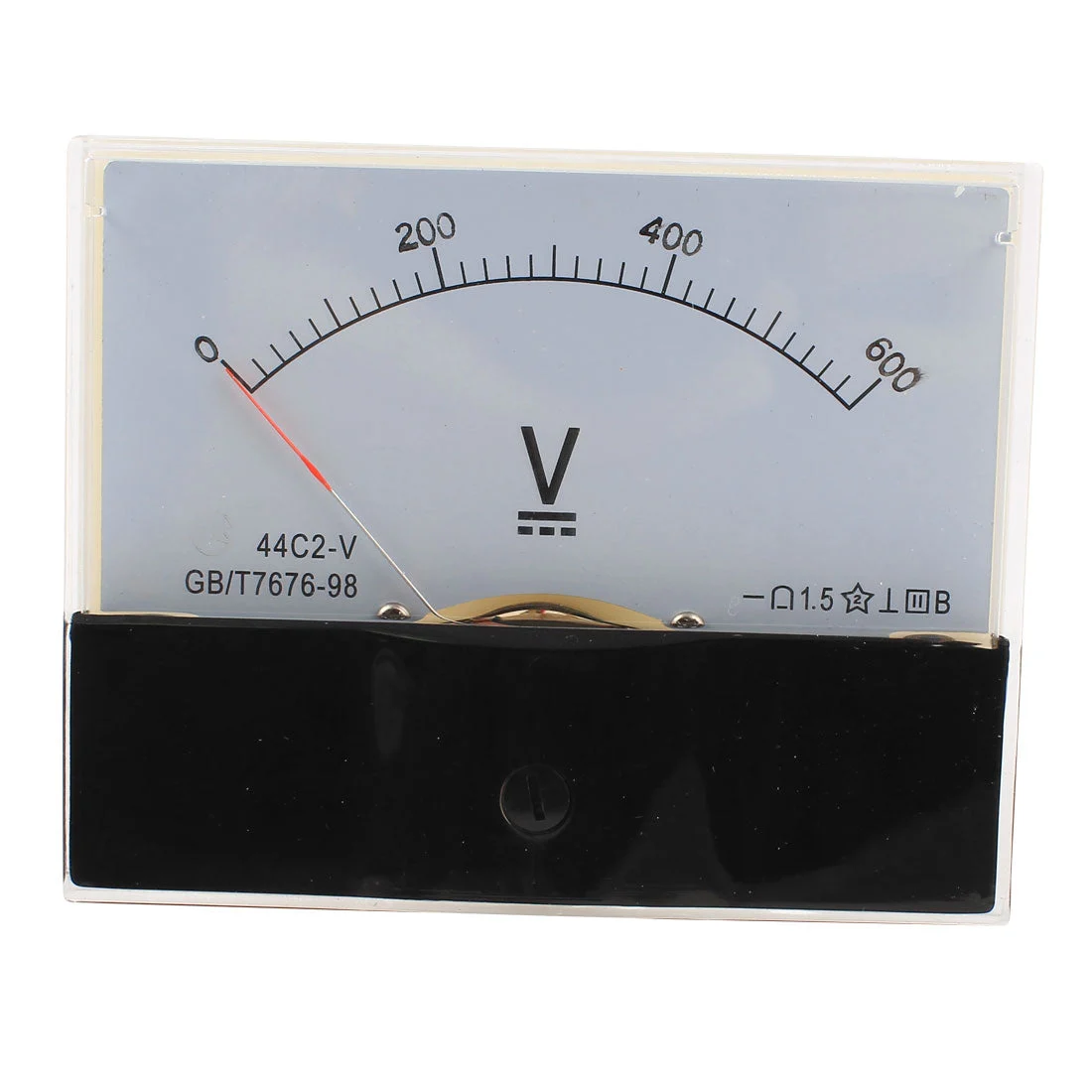 Class 1.5 DC 0-600V Analog Voltage Voltmeter Gauge Panel Volt Meter 44C2-V