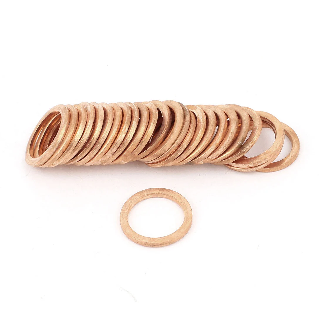30 Pcs Copper Crush Washer Flat Gasket Fitting 12mmx16mmx1.5mm