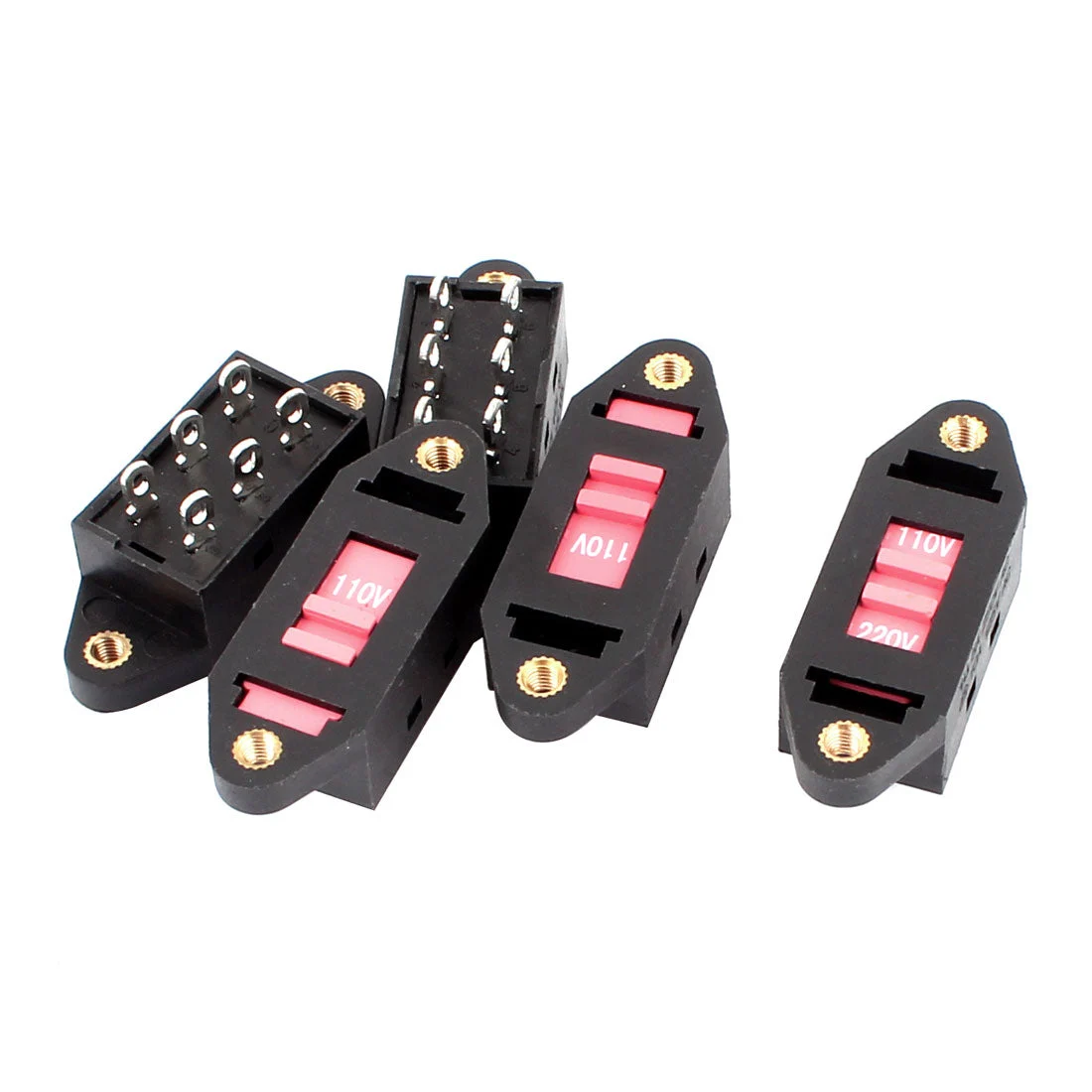Uxcell AC 110V-220V 6 Pin Terminals DPDT Voltage Selector Slide Switch 5 PCS