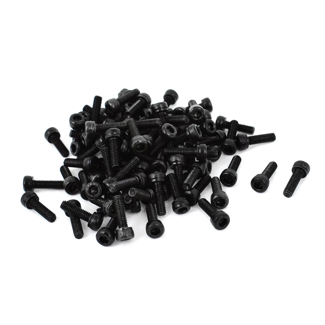 M3 x 10mm Alloy Steel Hex Bolt Socket Head Cap Machine Screws Black 100 Pcs