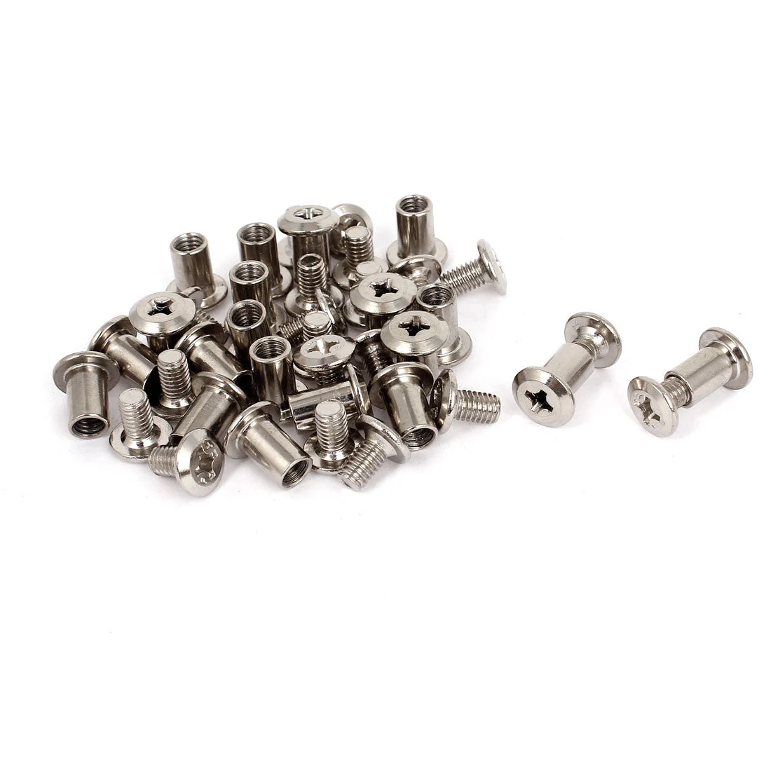 20 Sets M6 Rivet Phillips Head Nut Countersunk Screw Bolts Furniture Fitting