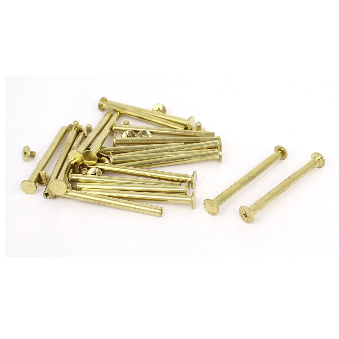 Brass Plated 5x60mm Binding Chicago Screw Post 20pcs for Leather Scrapbook