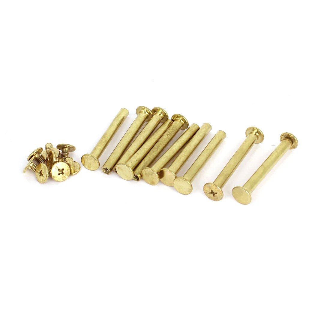 Brass Plated 5x40mm Binding Chicago Screw Post 10pcs for Leather Scrapbook