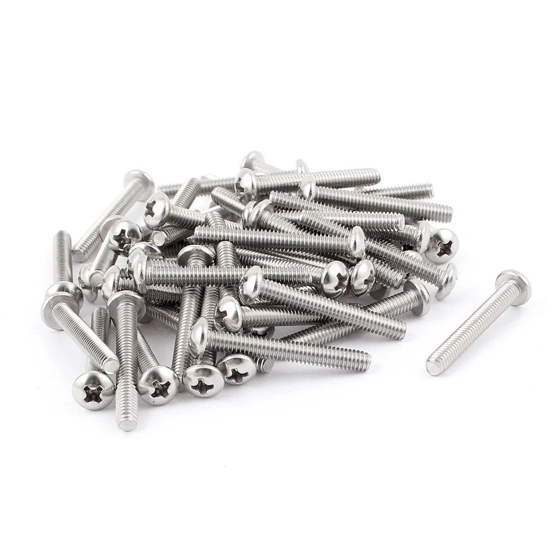 50 Pcs M4 x 31mm Stainless Steel Phillips Pan Head Bolts Machine Screws