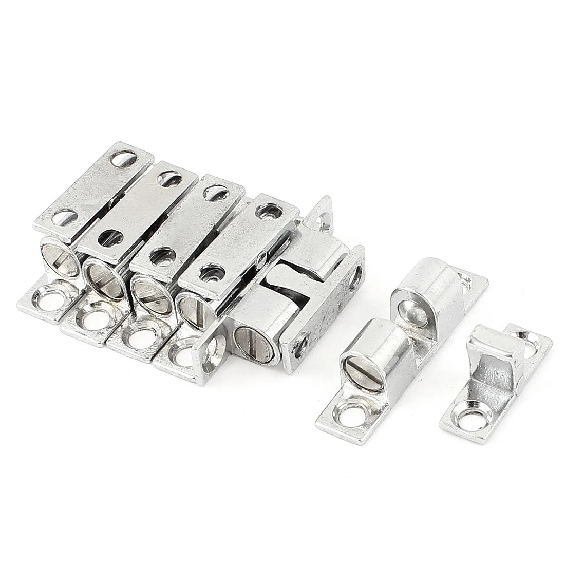 Furniture Fitting Alloy Cabinet Door Double Ball Roller Catch 6 Pcs