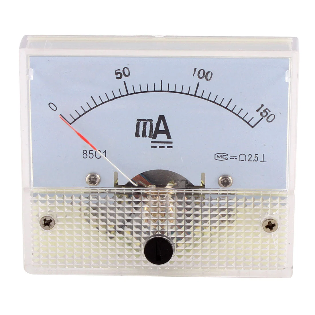 85C1 DC 0-150mA Rectangle Panel Gauge Meter Analog Ampere Ammeter Class 2.5