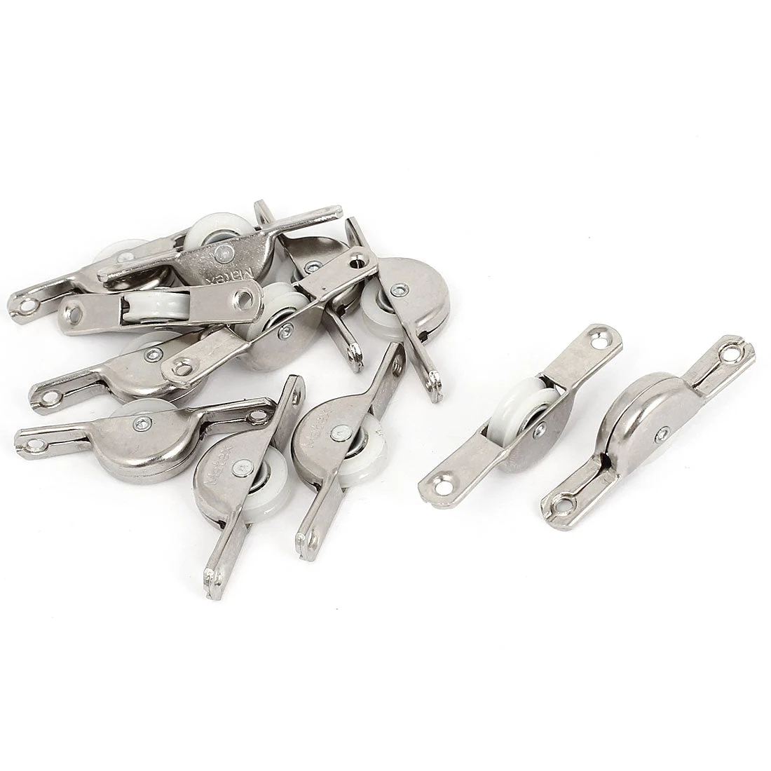 Wardrobe Sliding Door Roller Nylon Wheel Cabinet Window Pulley 55mm Long 12 Pcs