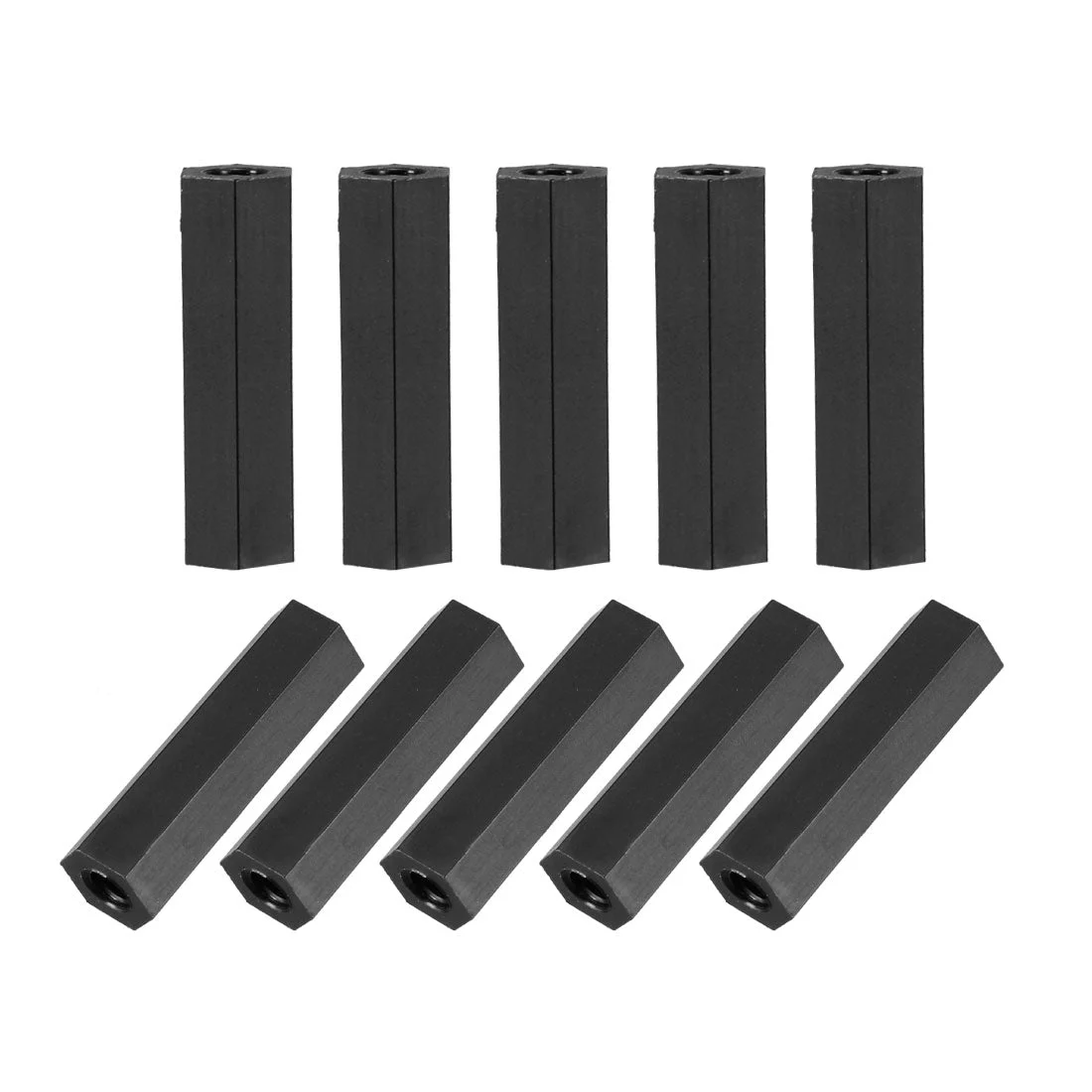 50Pcs M3x20mm Nylon Hex PCB Spacer Standoff Pillar Female Screw Nut Black