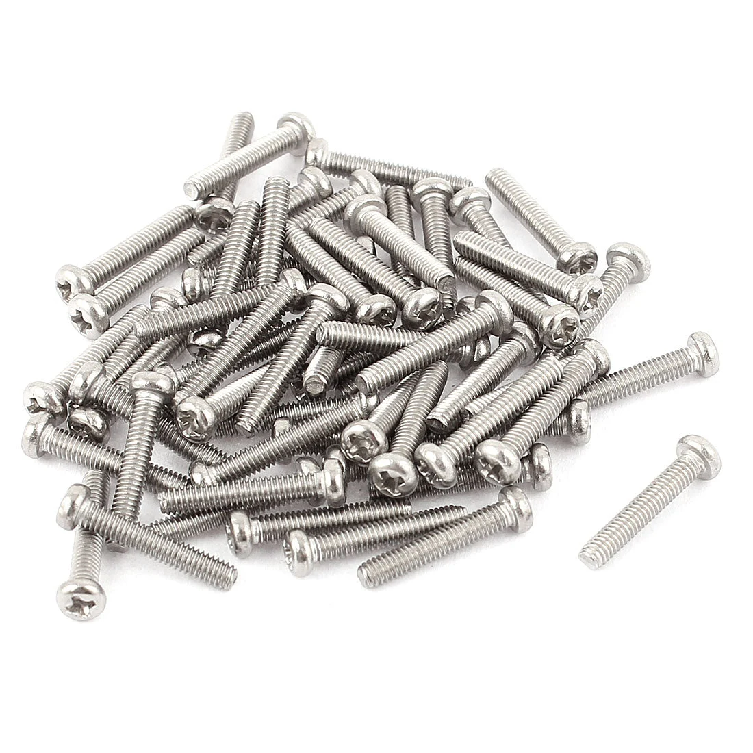 M2.5 x 14mm 304 Stainless Steel Crosshead Phillips Round Head Screws Bolt 60pc