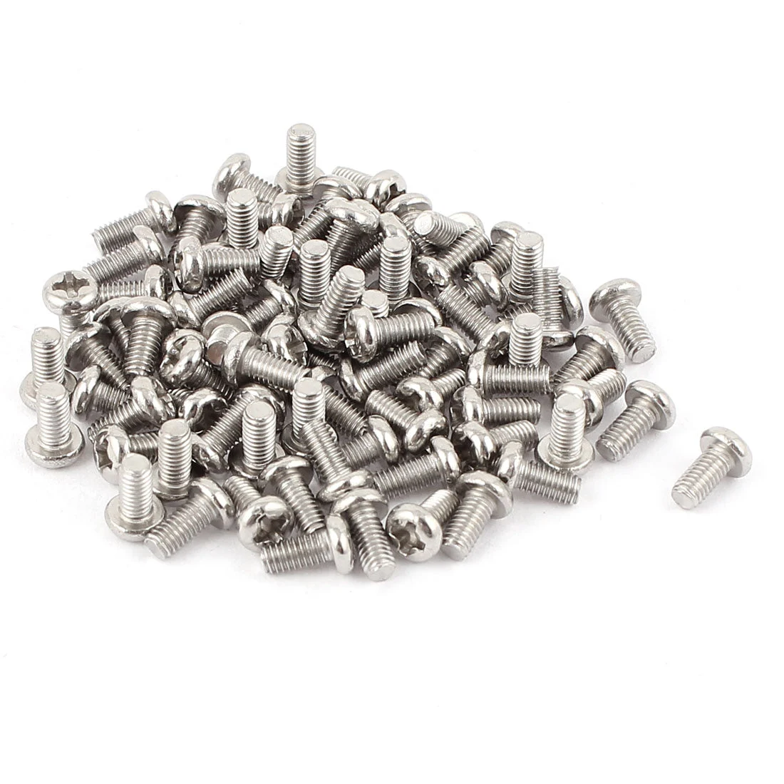 M3 x 6mm 304 Stainless Steel Crosshead Phillips Pan Head Screws Bolt 60pcs