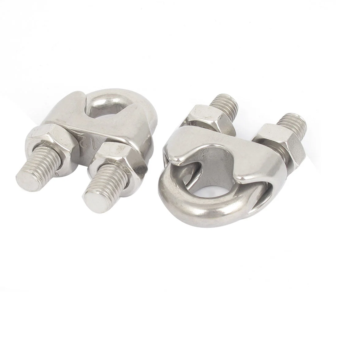 12mm 1/2" Stainless Steel Wire Rope Cable Clamp Clips 2pcs
