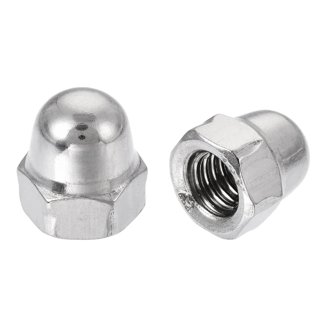 M6 Thread Dia 304 Stainless Steel Dome Head Cap Acorn Hex Nuts 20pcs