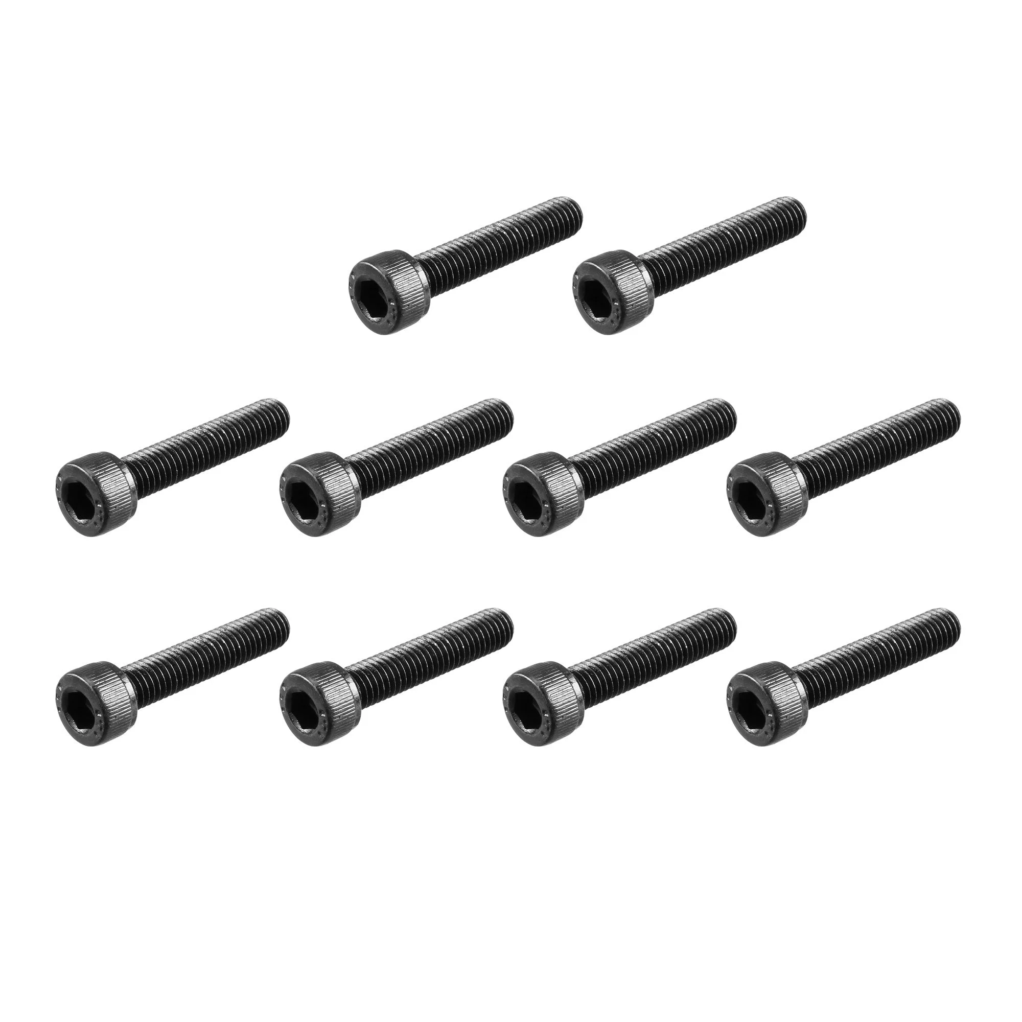 M5 x 25mm 12.9 Alloy Steel Machine Bolt Hex Socket Head Cap Screws Black 30pcs