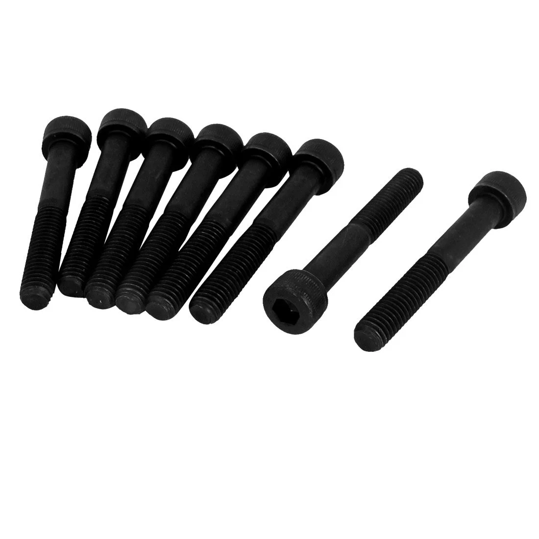 M8 x 55mm 12.9 Alloy Steel Hex Socket Head Cap Screws Bolts Black 8pcs